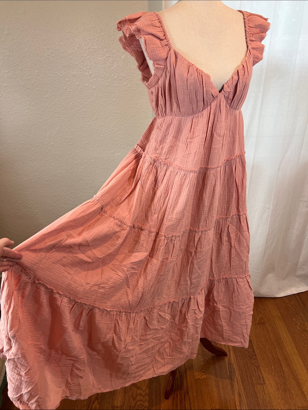 Free the Roses Dusty Rose Tiered Maxi Dress - Picture 4 of 11